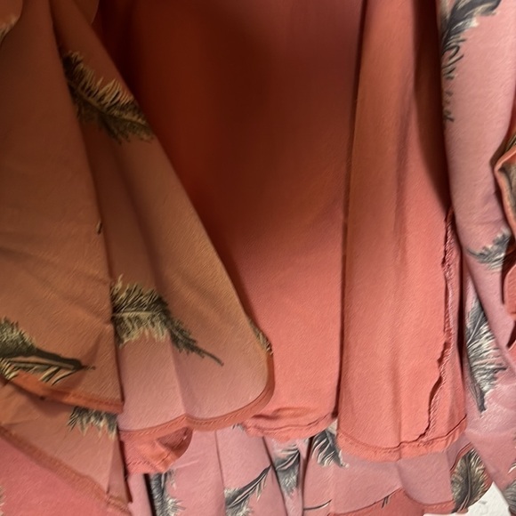 Lost+Wander Women’s Amber Hi Lo Midi Wrap Dress Feather Print Size Mediu… - Picture 10 of 13